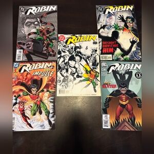 DC Comics Robin Comic Lot (1990s–2000s) – 5 Issues w/ Robin + Impulse #1Great
